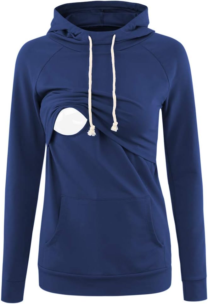 Liu & Qu Womens Nursing Hoodie Long Sleeves Sweatshirt