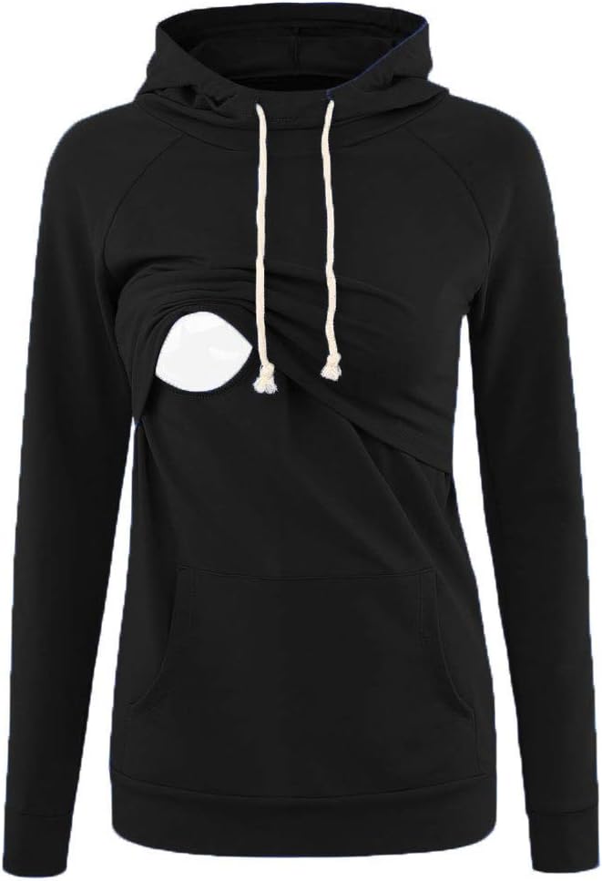 Liu & Qu Womens Nursing Hoodie Long Sleeves Sweatshirt