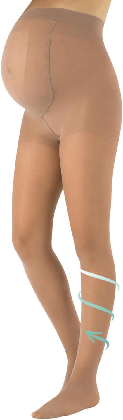 CALZITALY Maternity Pantyhose Stocking with Bellyband