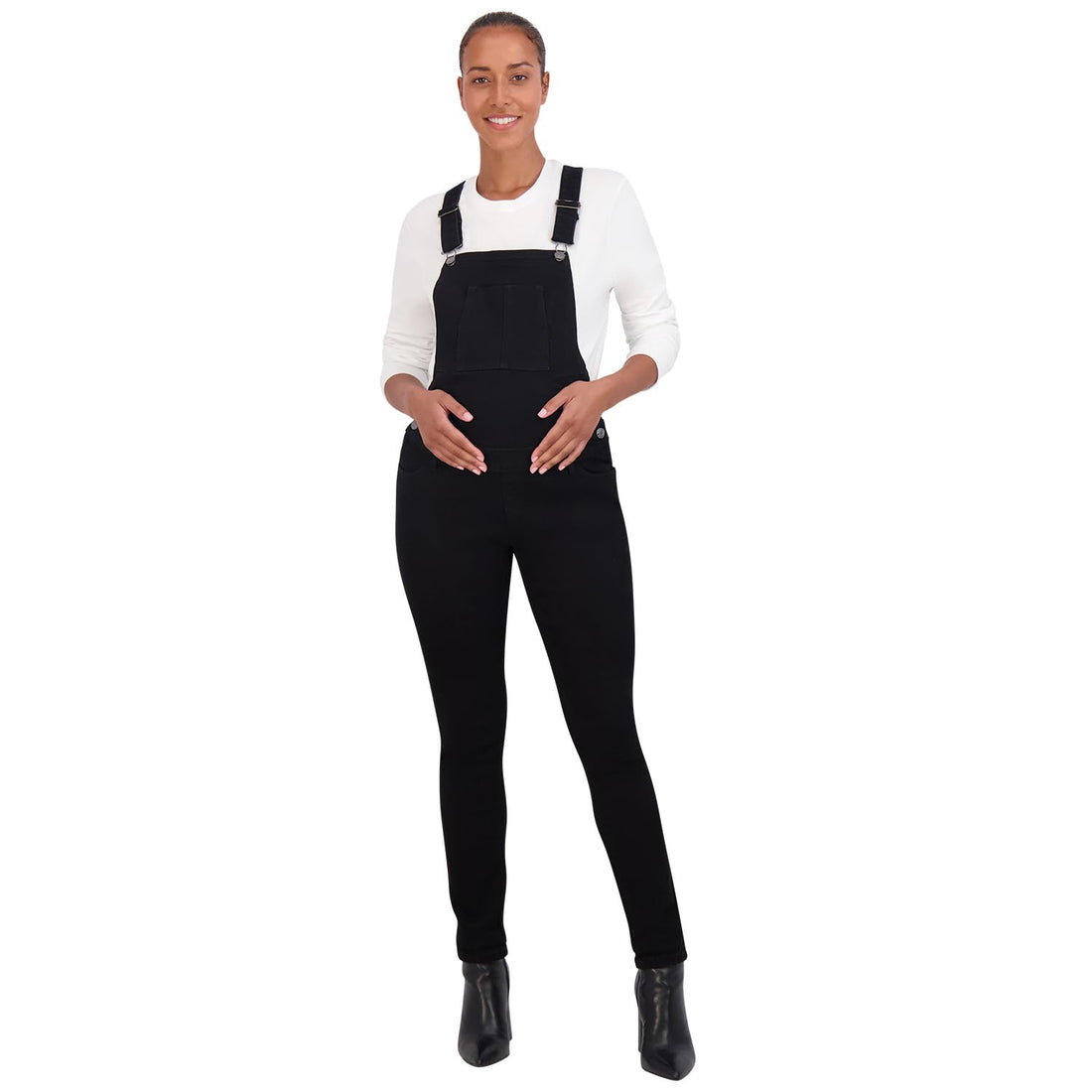 Women’s Maternity Comfy Denim Bib Straight Leg Overalls Women Jumpsuits