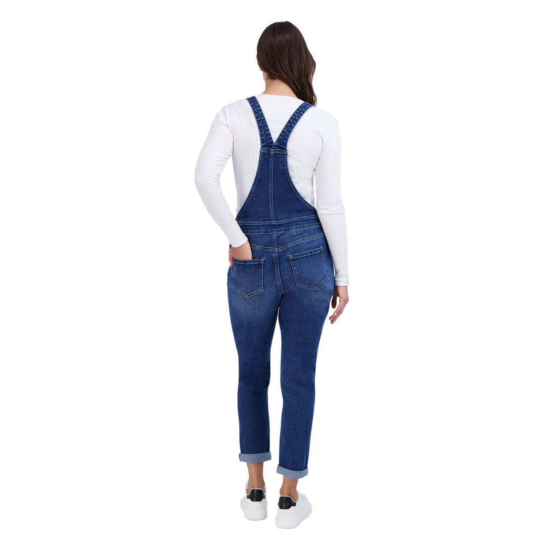 Women’s Maternity Comfy Denim Bib Straight Leg Overalls Women Jumpsuits