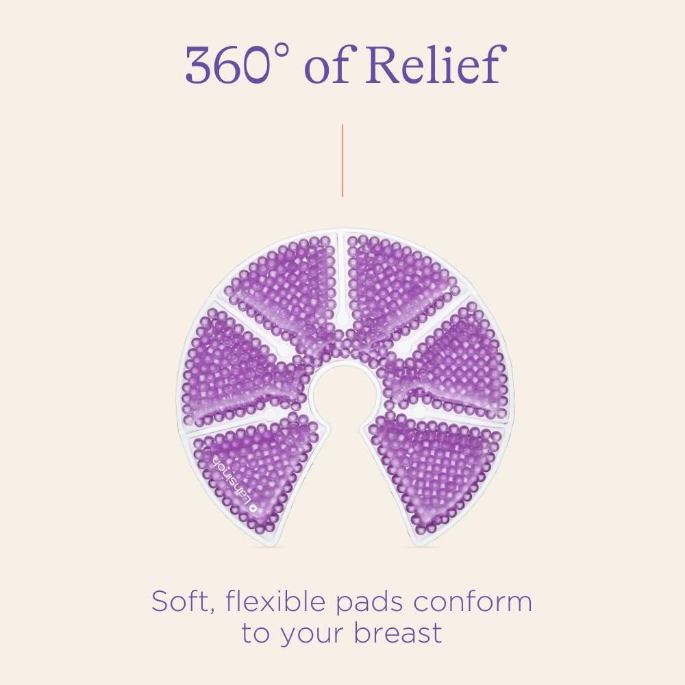 Lansinoh Breast Therapy Packs, Hot and Cold Breast-Pads with 2 Soft Covers