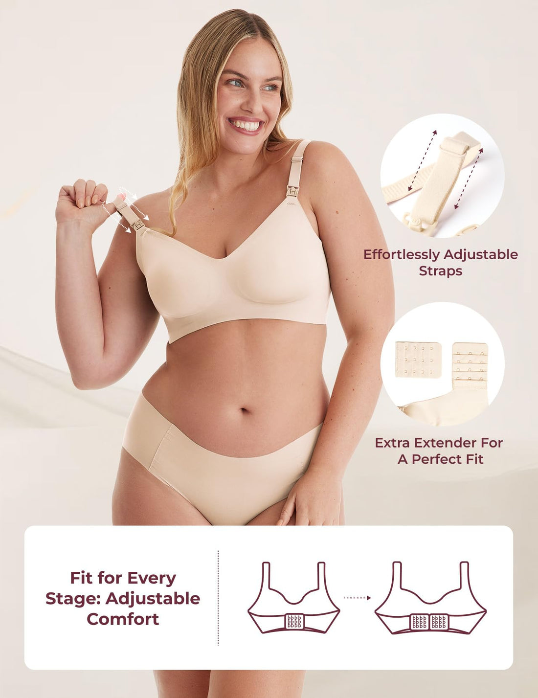 Momcozy Seamless Nursing Bra for Women 2 Pack