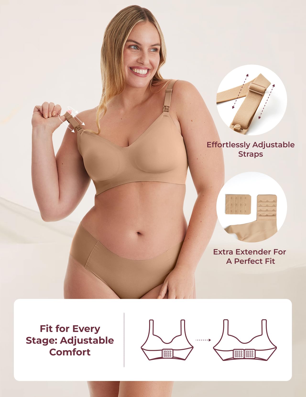 Momcozy Seamless Nursing Bra for Women 2 Pack