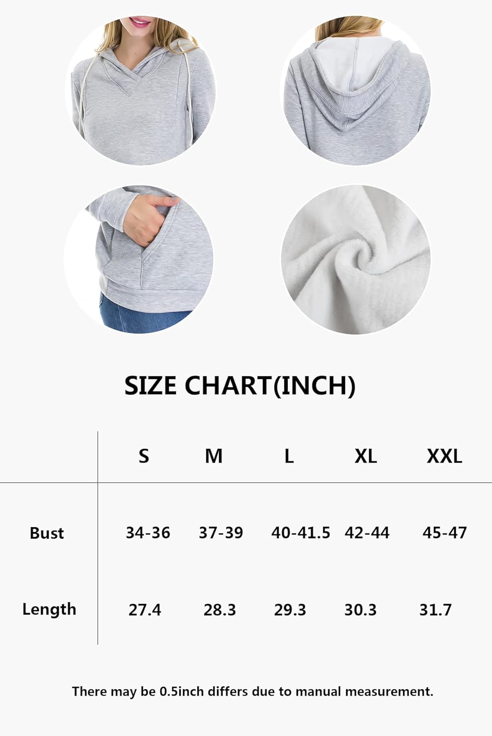 Smallshow Women's Fleece Maternity Nursing Sweatshirt