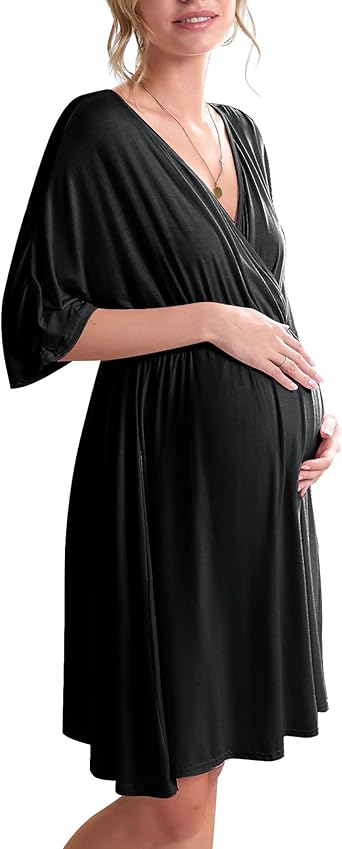 Maternity Dress Nursing Nightgown Sleepwea