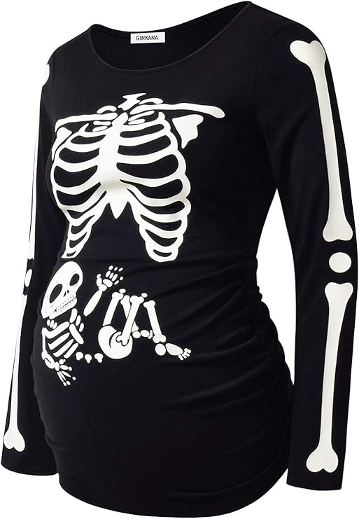 GINKANA Floral Maternity Raglan Top