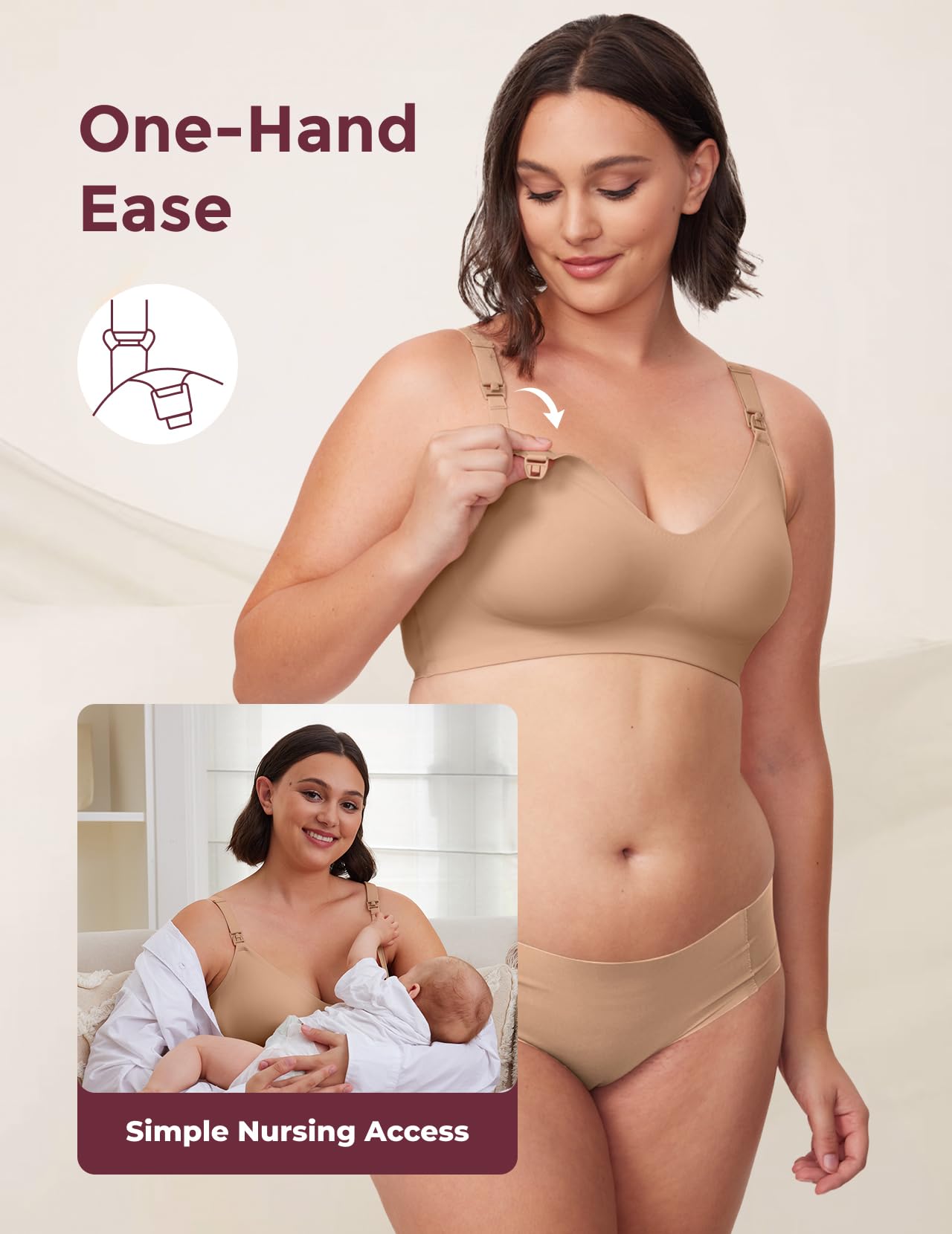 Momcozy Seamless Nursing Bra for Women 2 Pack