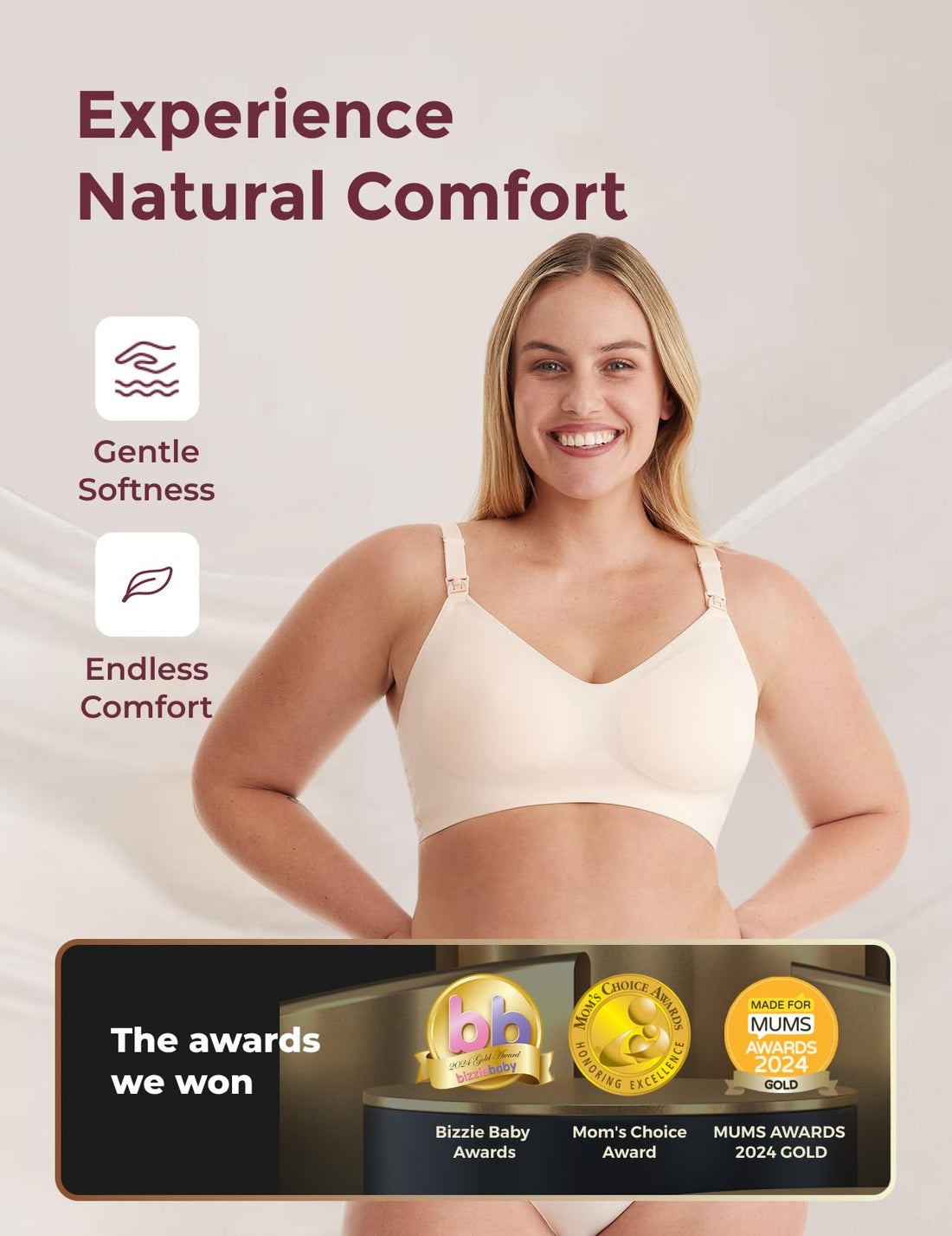 Momcozy Seamless Nursing Bra for Women 2 Pack