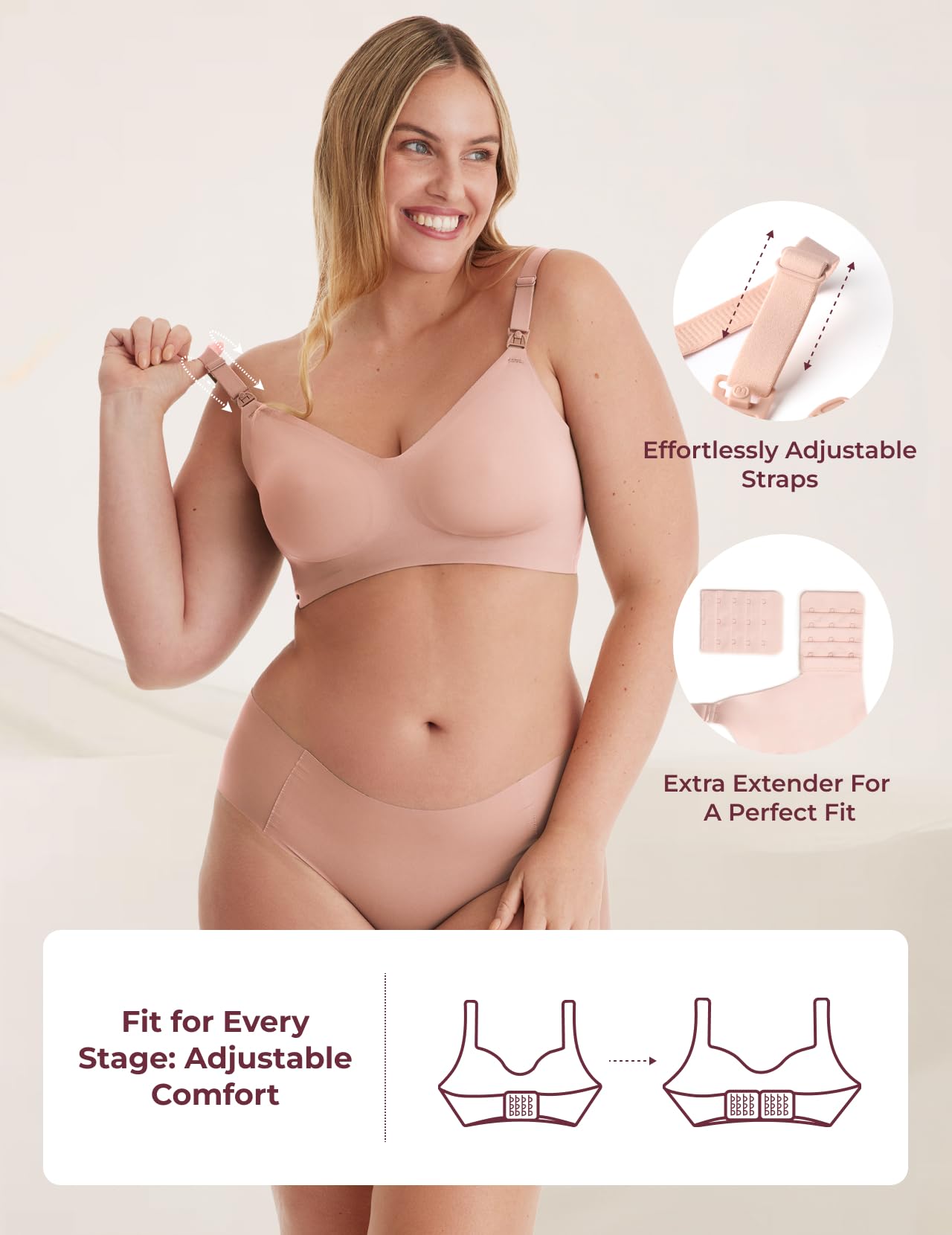 Momcozy Seamless Nursing Bra for Women 2 Pack