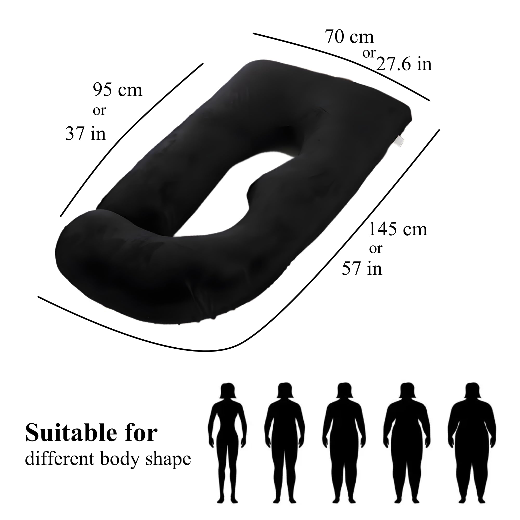 ALLOPERA Pregnancy Pillow, Full Body 57 Inch Maternity Pillow