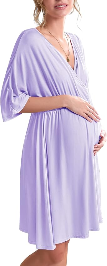 Maternity Dress Nursing Nightgown Sleepwea