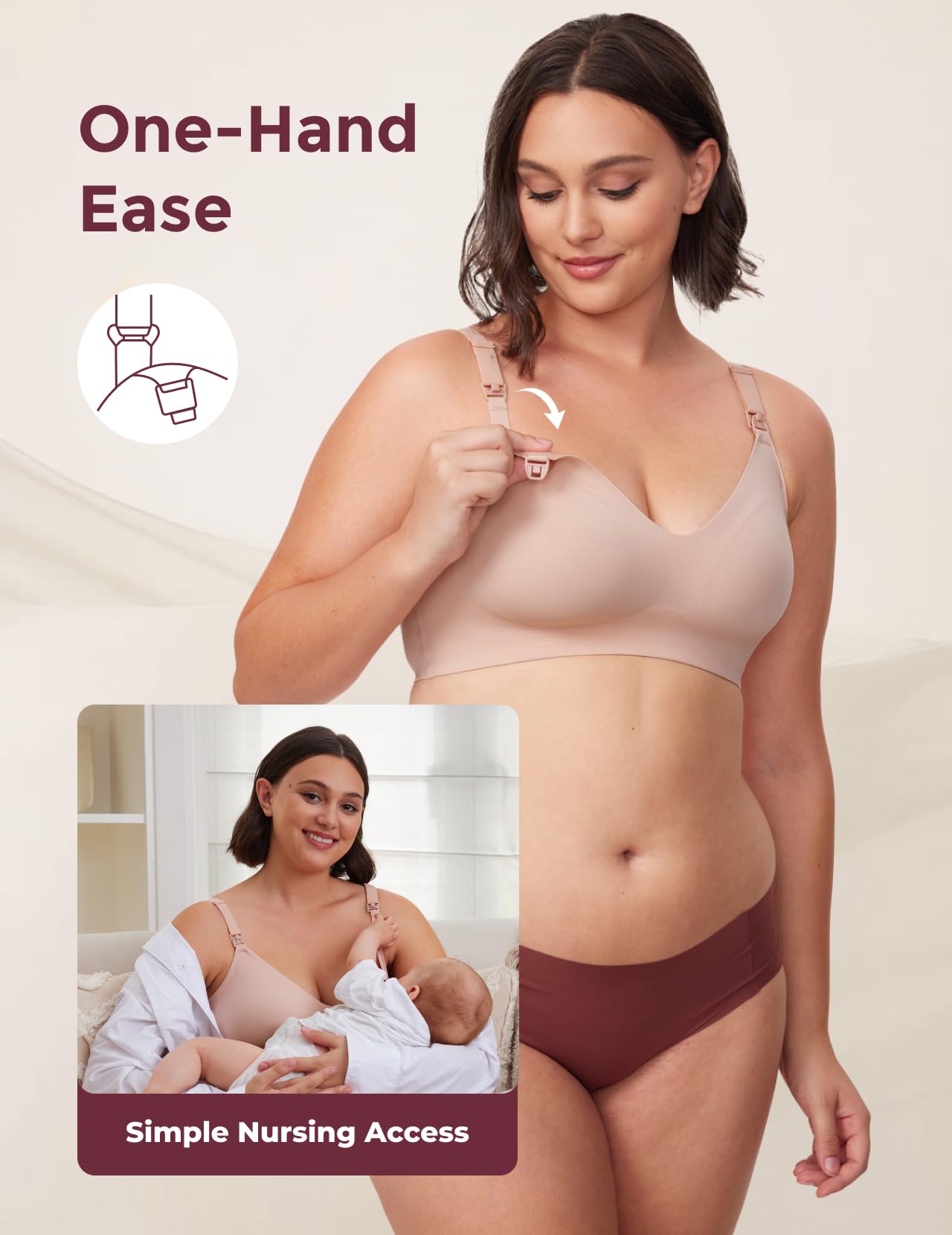 Momcozy Seamless Nursing Bra for Women 2 Pack
