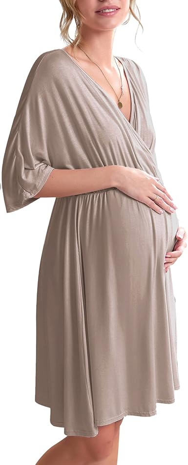 Maternity Dress Nursing Nightgown Sleepwea