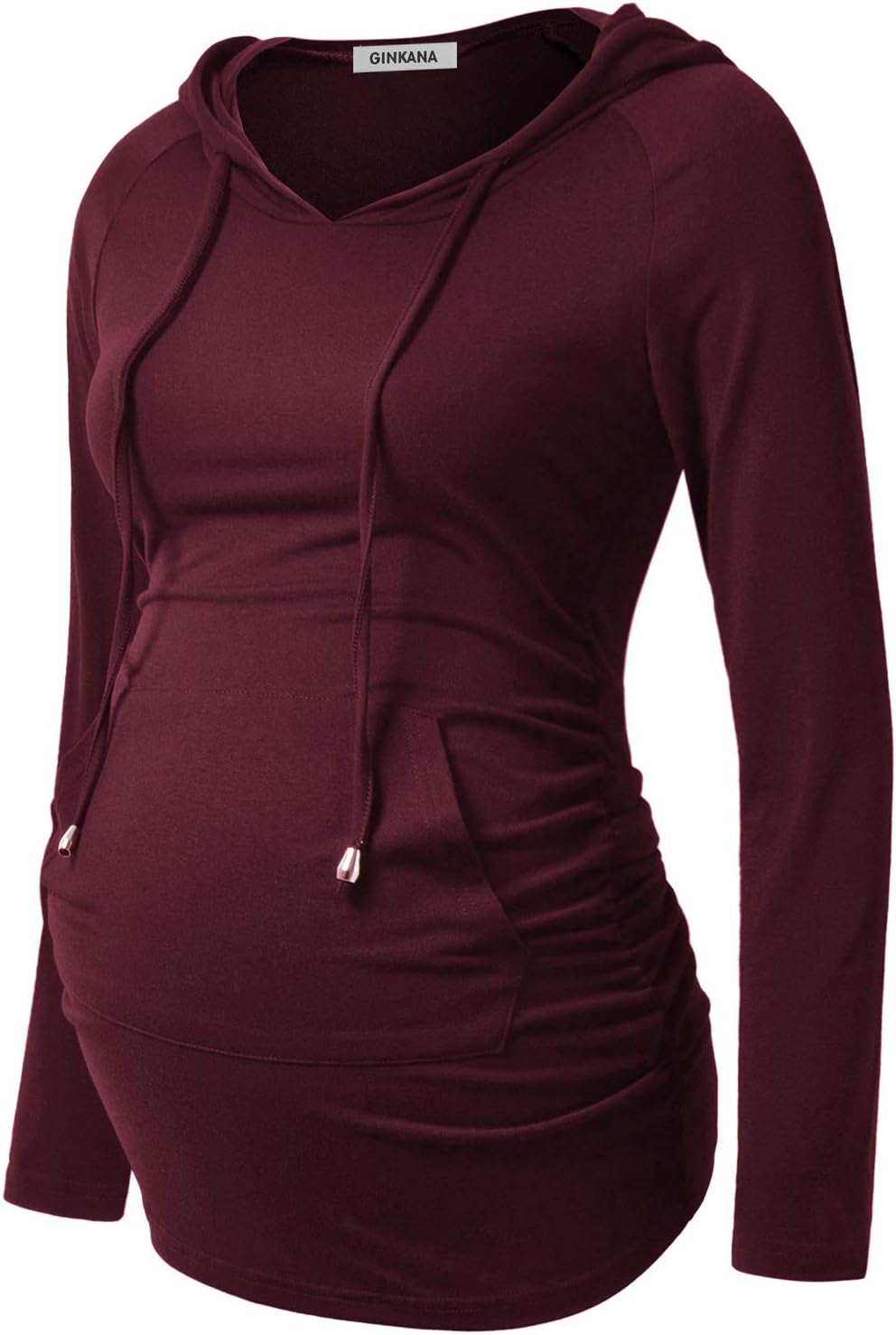GINKANA Maternity Hoodie Long Sleeves Shirts Casual Maternity Top