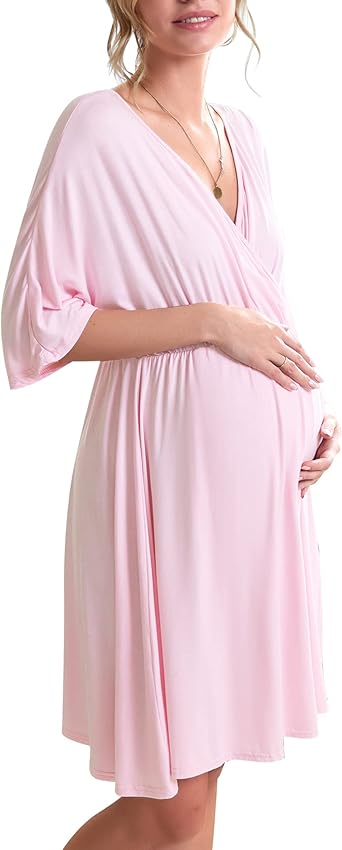 Maternity Dress Nursing Nightgown Sleepwea