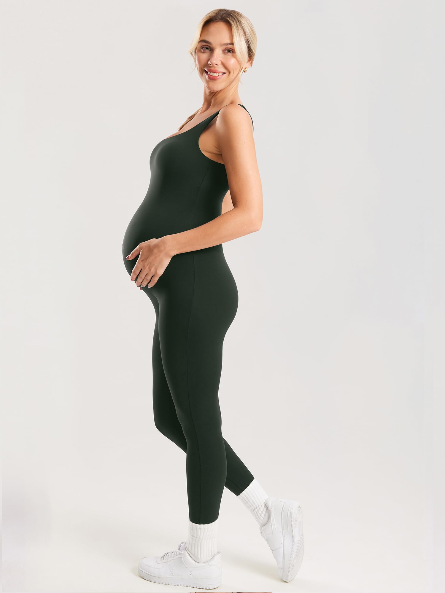 MOMANDA Maternity Jumpsuit Workout Romper for Pregnancy