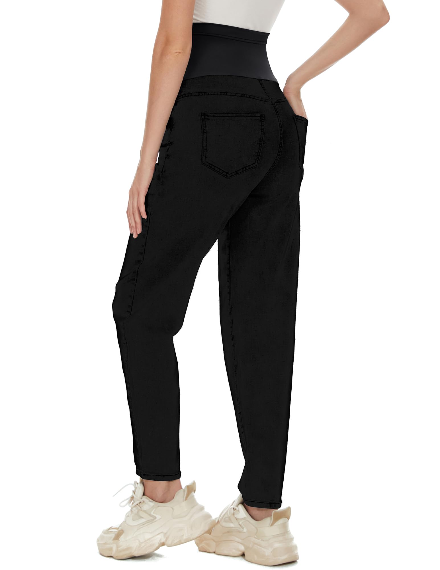 POSHGLAM Women's Maternity Jeans Over Belly Comfy