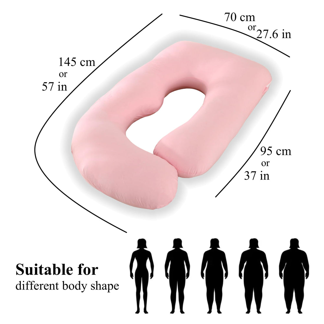 ALLOPERA Pregnancy Pillow, Full Body 57 Inch Maternity Pillow