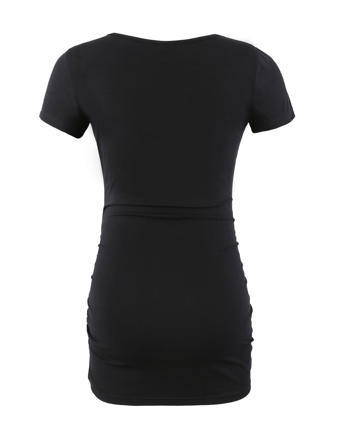 Peauty White Maternity Tops  for Women Side Ruched T Shirts