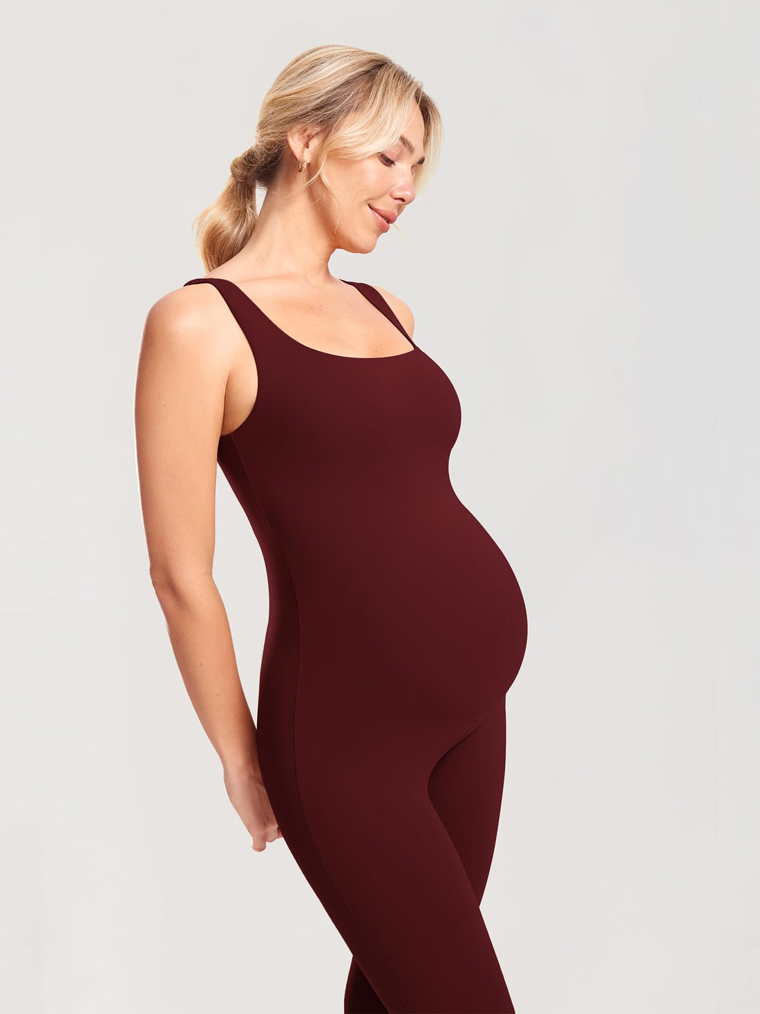 MOMANDA Maternity Jumpsuit Workout Romper for Pregnancy