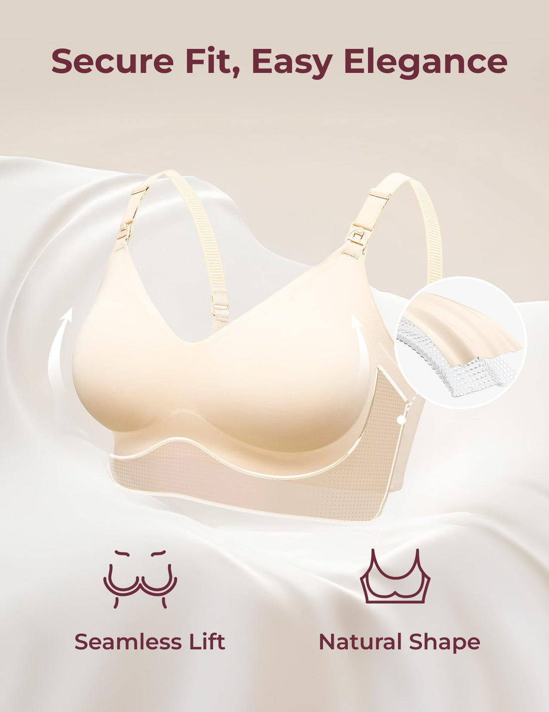 Momcozy Seamless Nursing Bra for Women 2 Pack