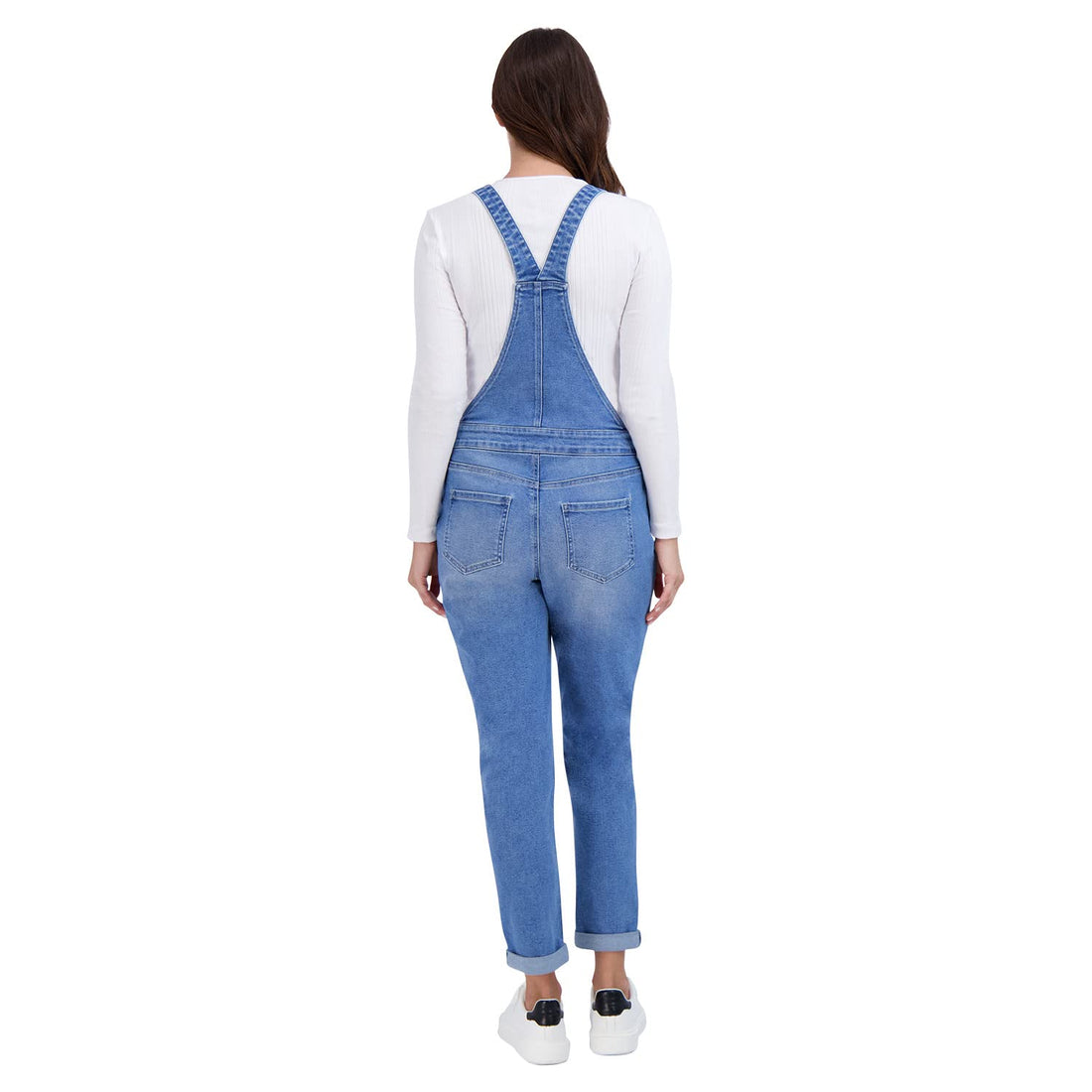 Women’s Maternity Comfy Denim Bib Straight Leg Overalls Women Jumpsuits