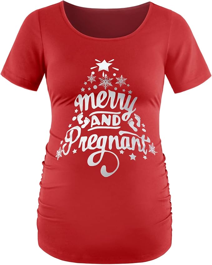 DEBELLY Maternity Short Sleeve Ruched Top