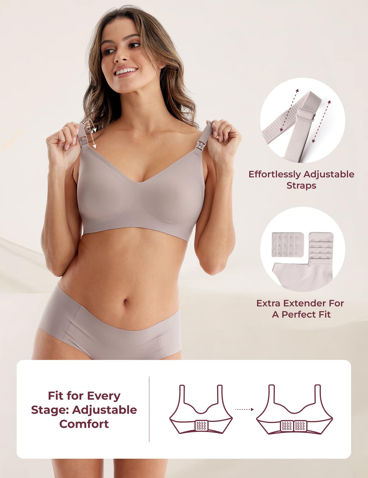 Momcozy Seamless Nursing Bra for Women 2 Pack