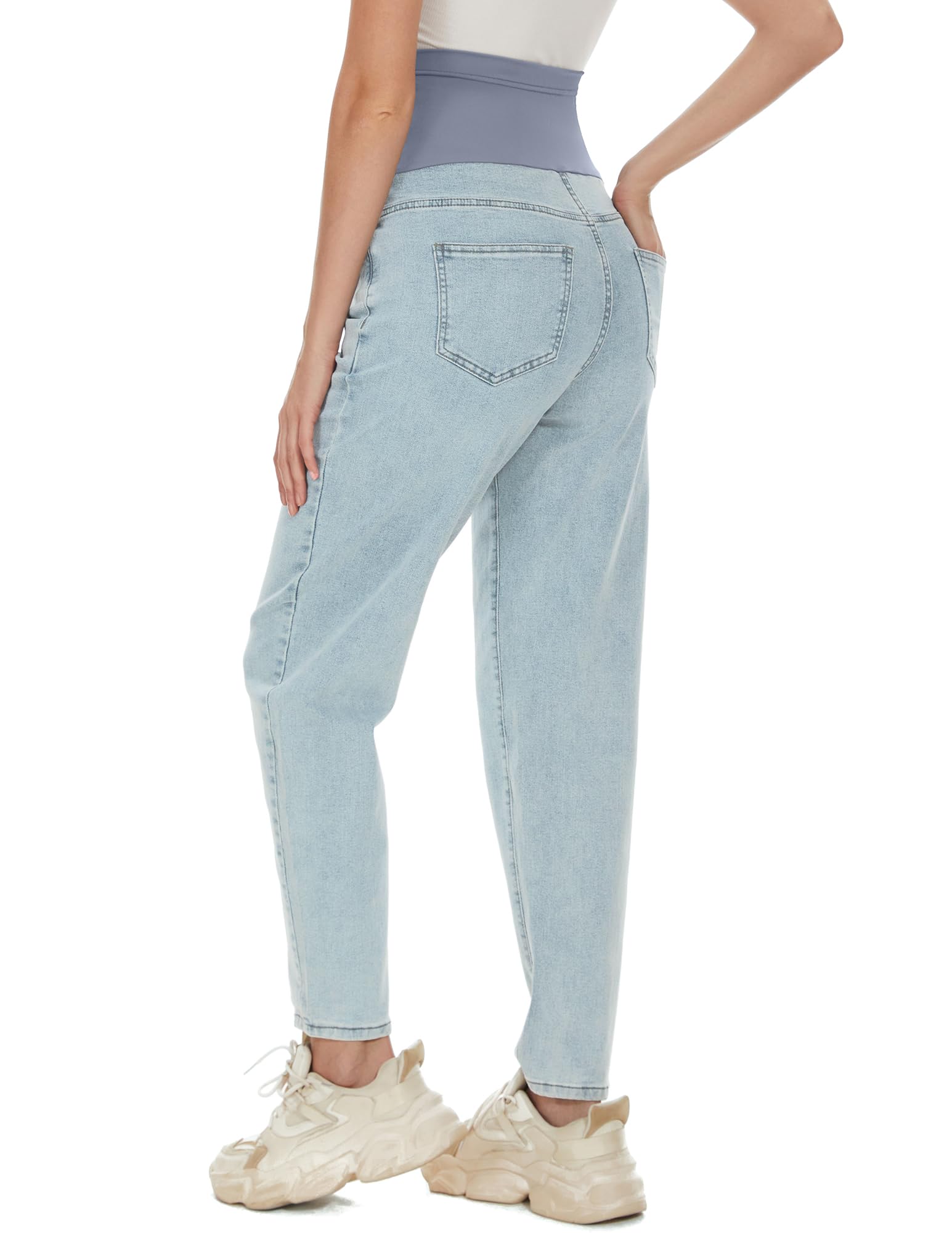 POSHGLAM Women's Maternity Jeans Over Belly Comfy