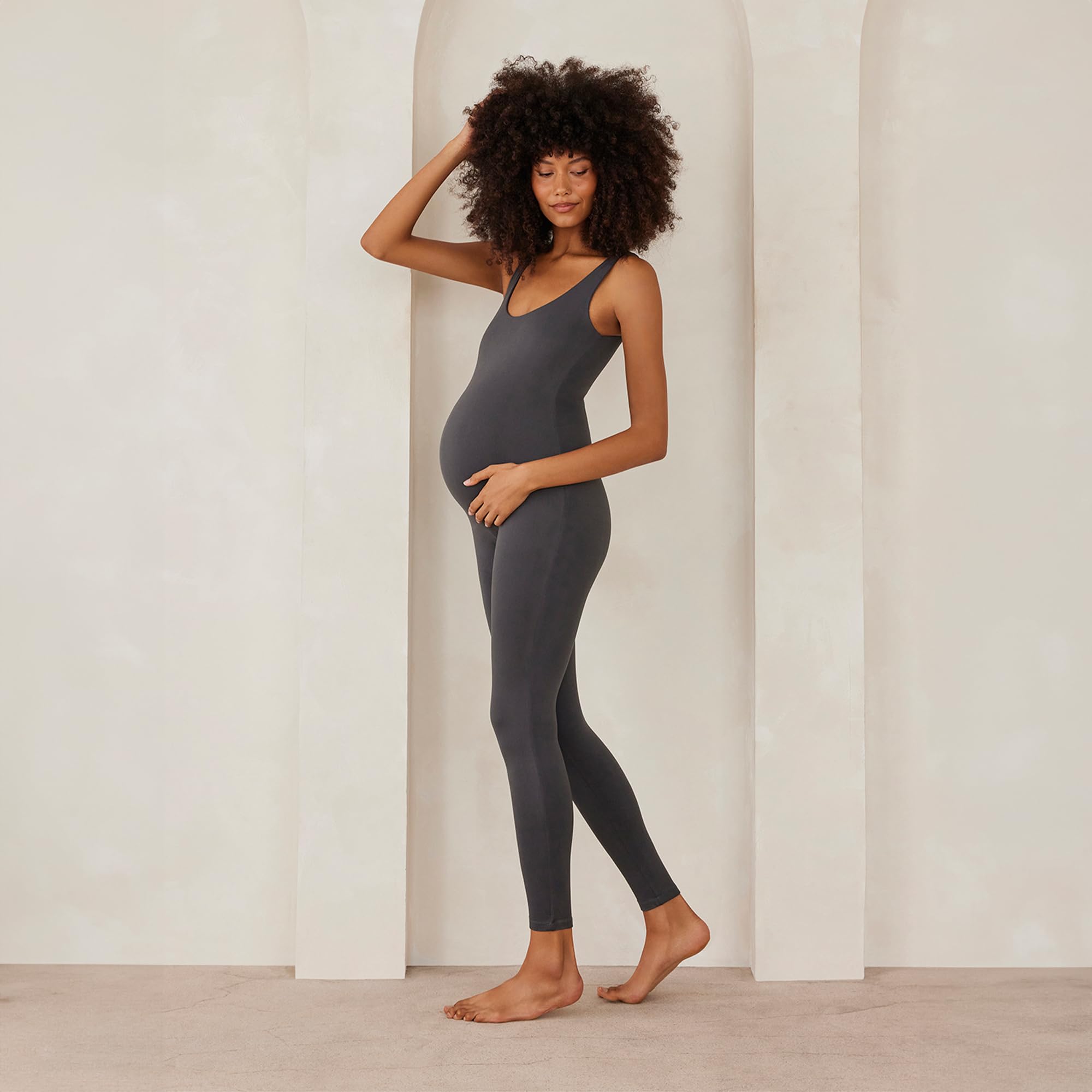 BUMPSUIT Maternity Jumpsuit with Wide Shoulder Straps for Comfort & Style