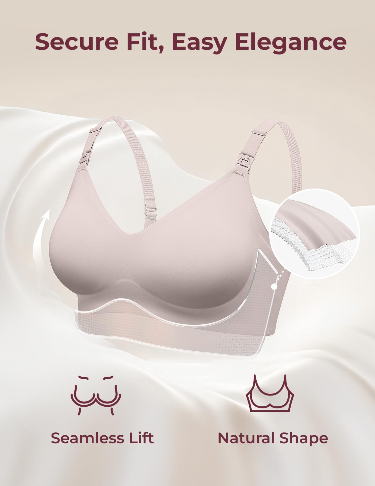 Momcozy Seamless Nursing Bra for Women 2 Pack