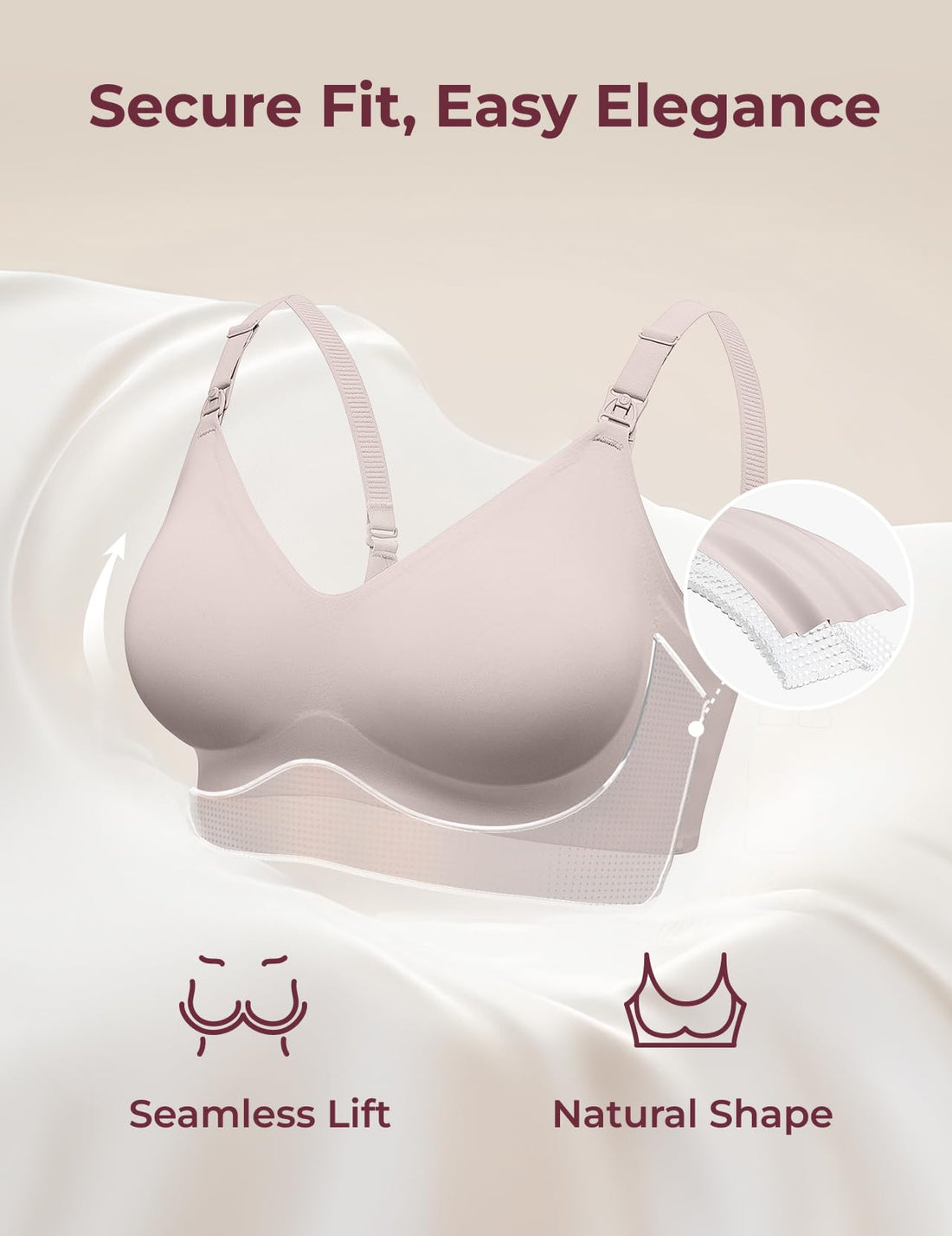 Momcozy Seamless Nursing Bra for Women 2 Pack