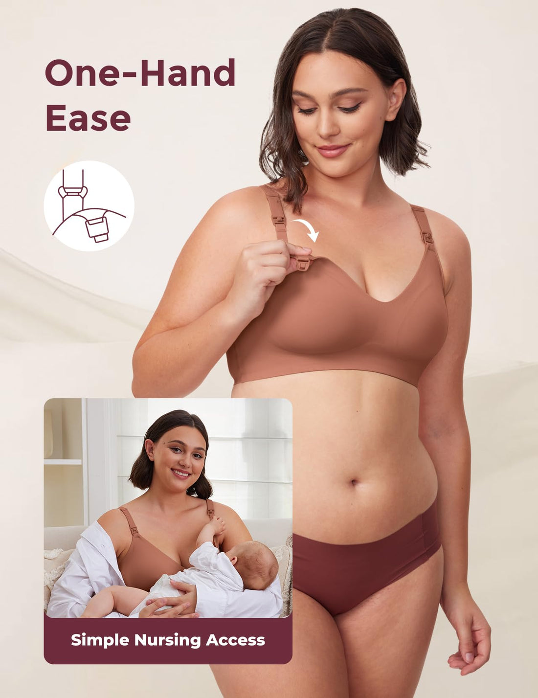 Momcozy Seamless Nursing Bra for Women 2 Pack