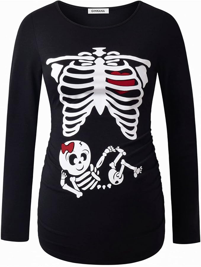 GINKANA Floral Maternity Raglan Top