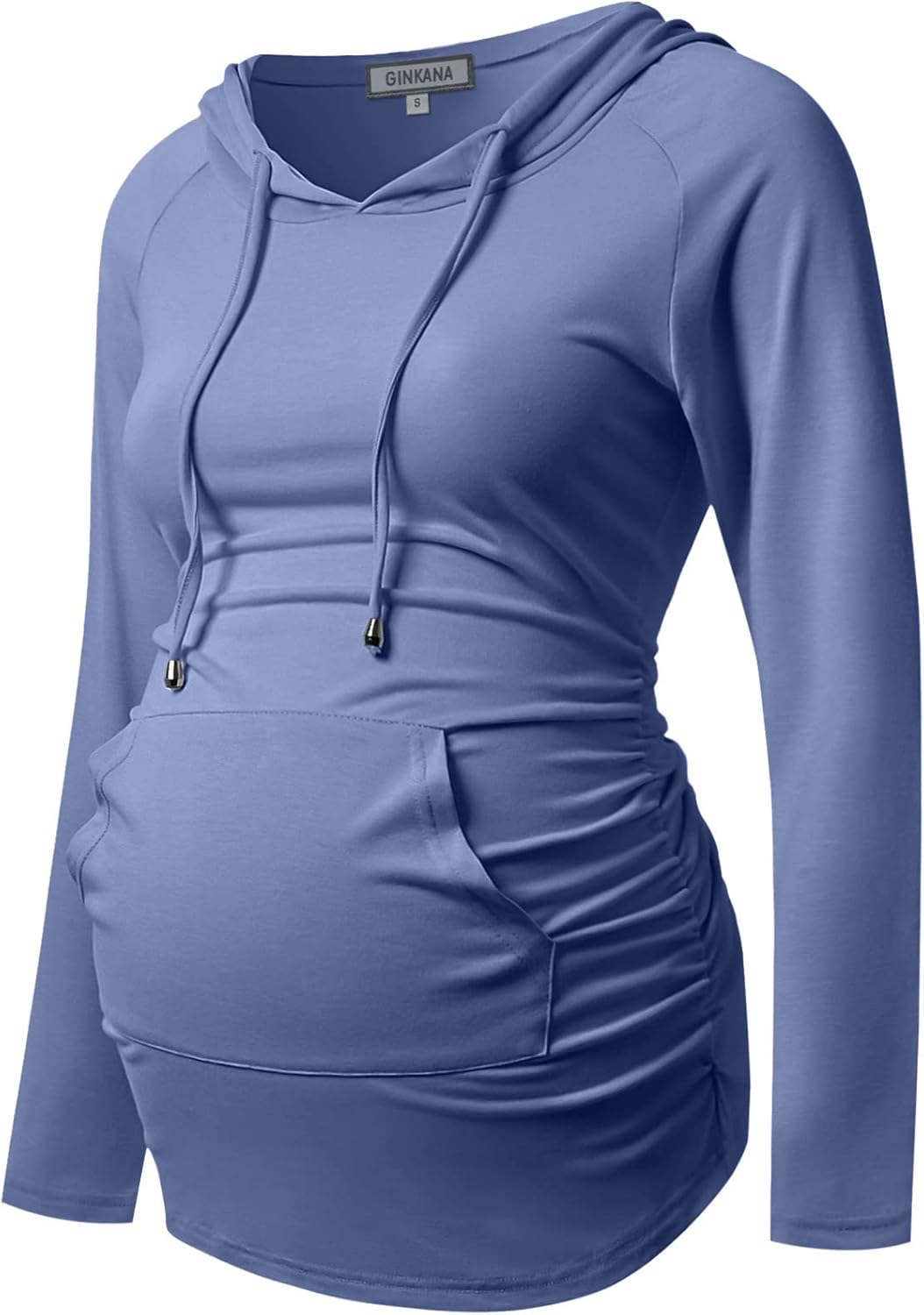 GINKANA Maternity Hoodie Long Sleeves Shirts Casual Maternity Top