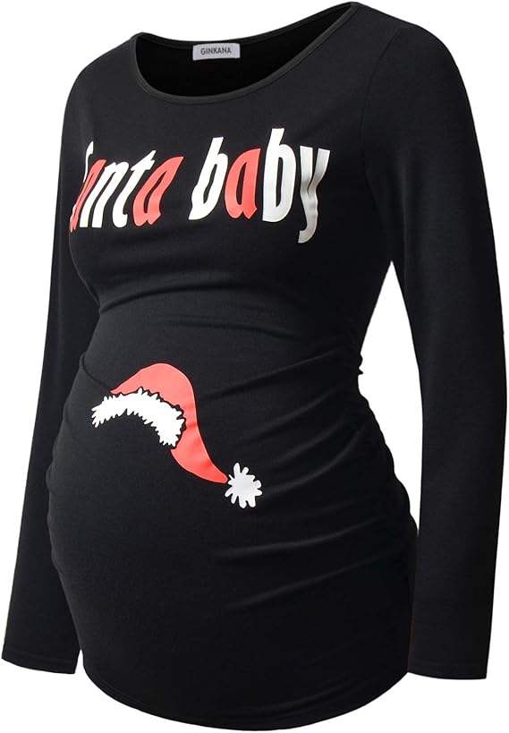 GINKANA Floral Maternity Raglan Top