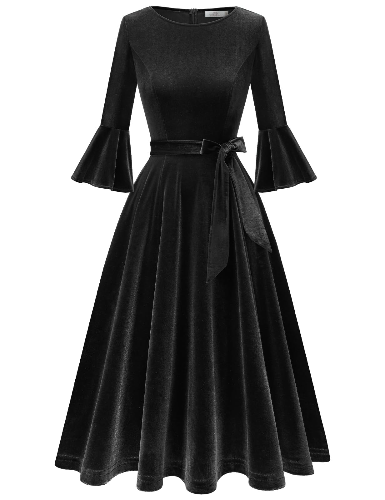 Plus Size Vintage Red Velvet Christmas Party Dress