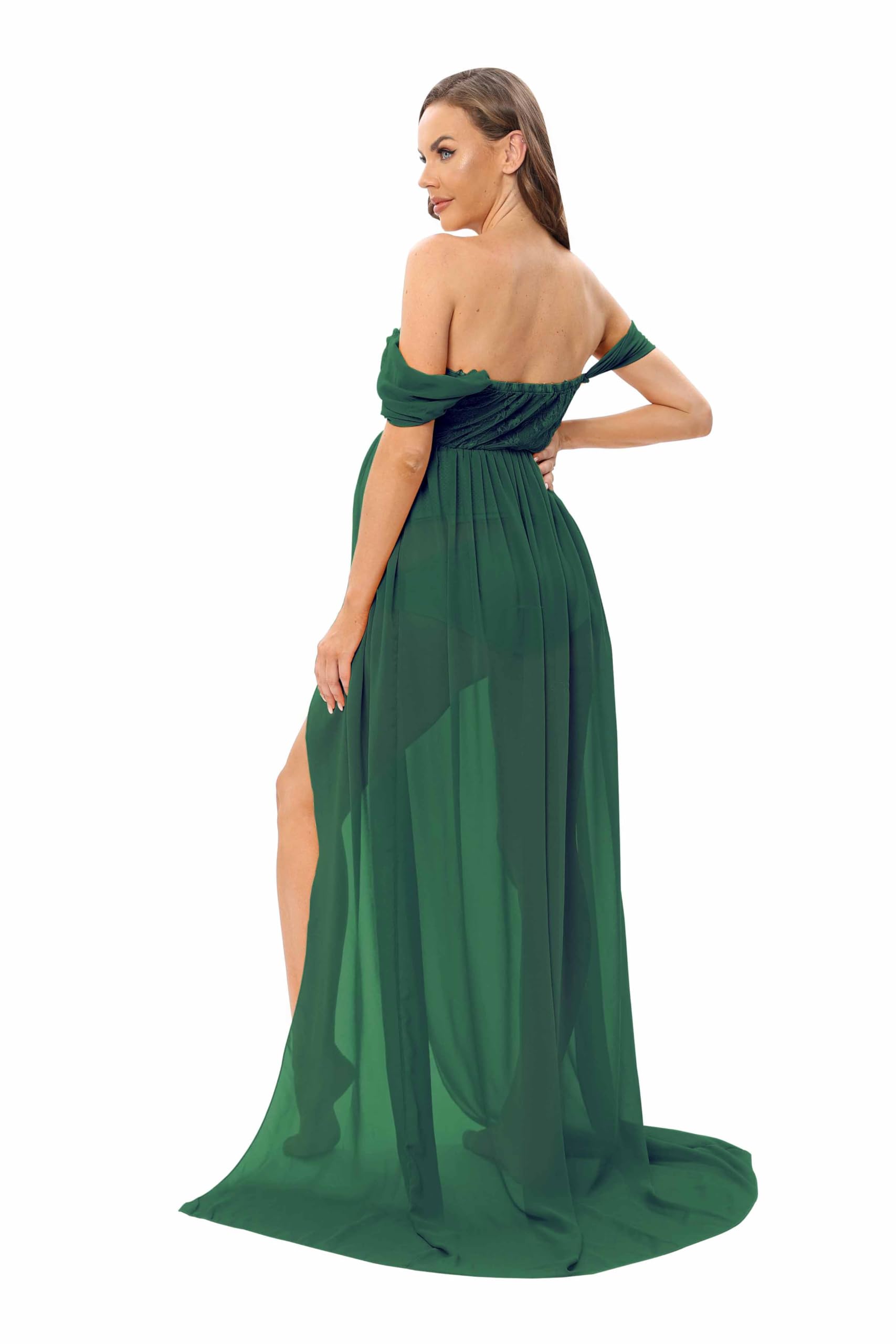 Maternity Dress for Photoshoot Off Shoulder Chiffon Gown  Pregnancy Dresses