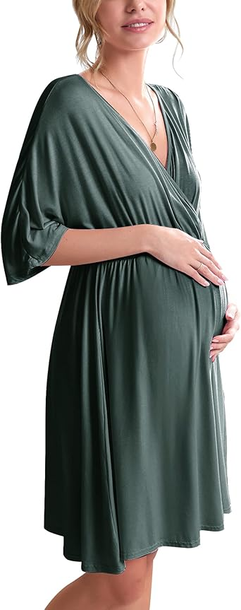 Maternity Dress Nursing Nightgown Sleepwea