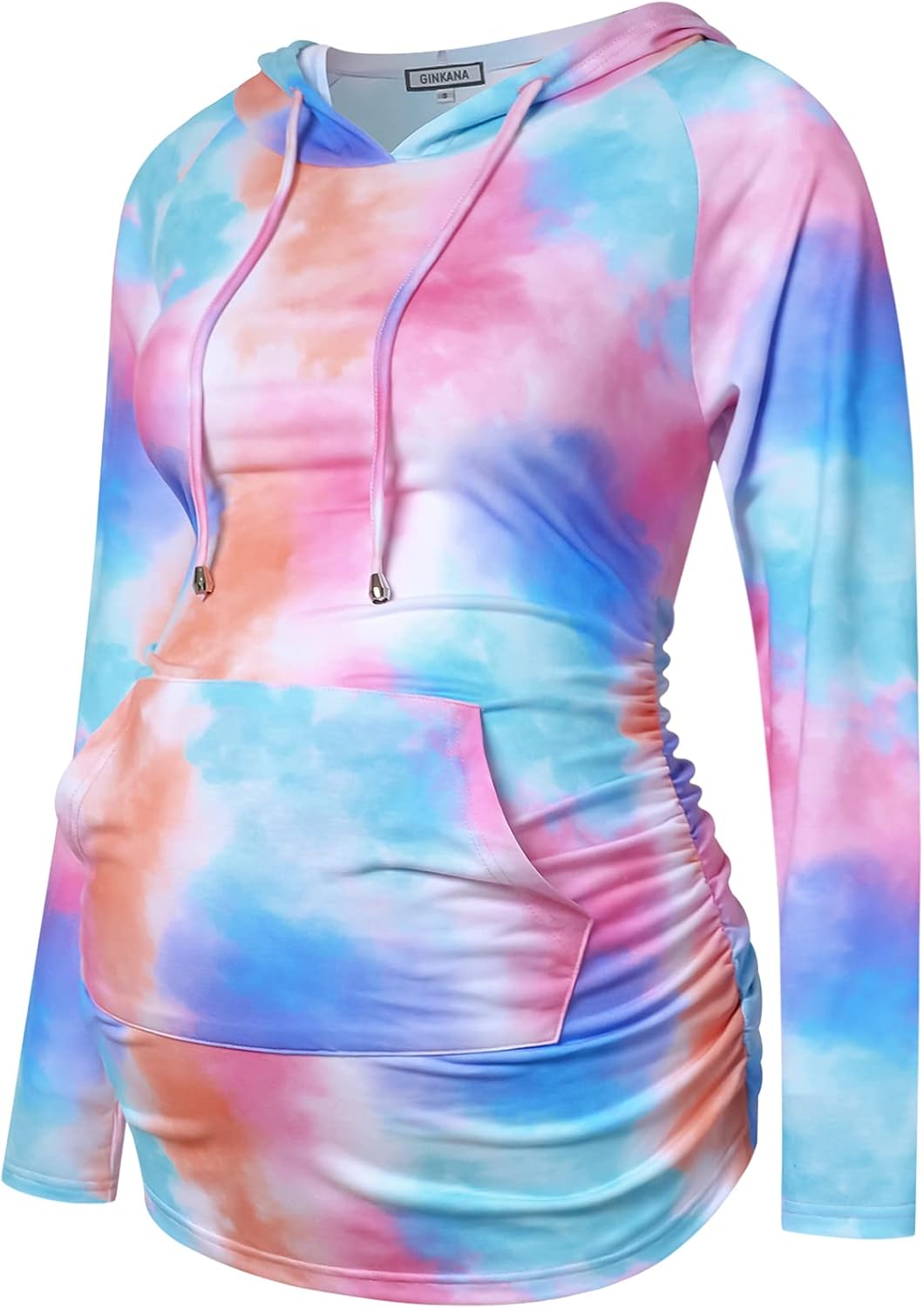 GINKANA Maternity Hoodie Long Sleeves Shirts Casual Maternity Top