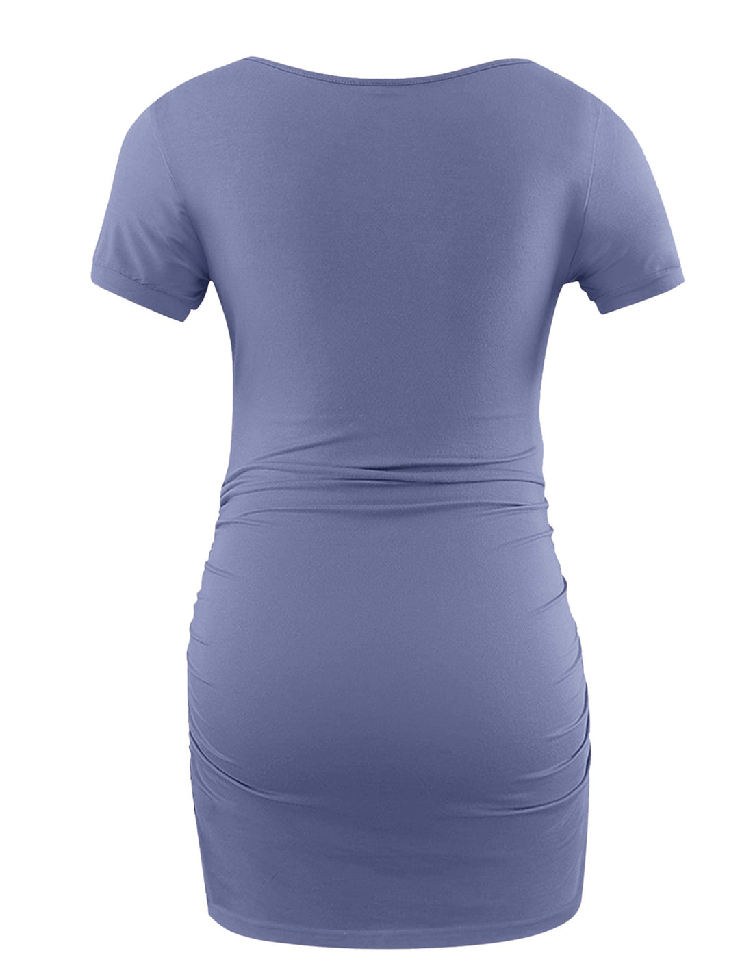 Peauty White Maternity Tops  for Women Side Ruched T Shirts