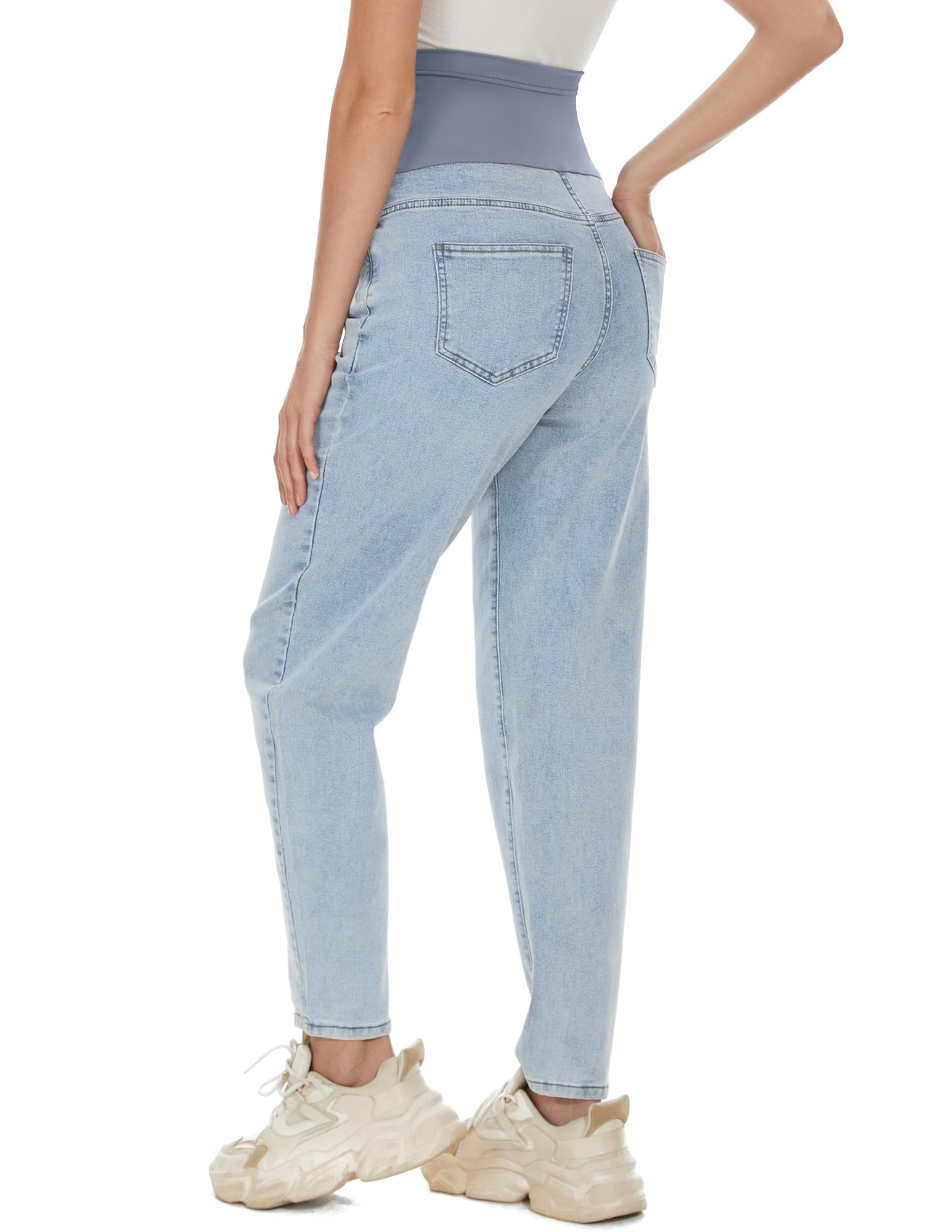POSHGLAM Women's Maternity Jeans Over Belly Comfy
