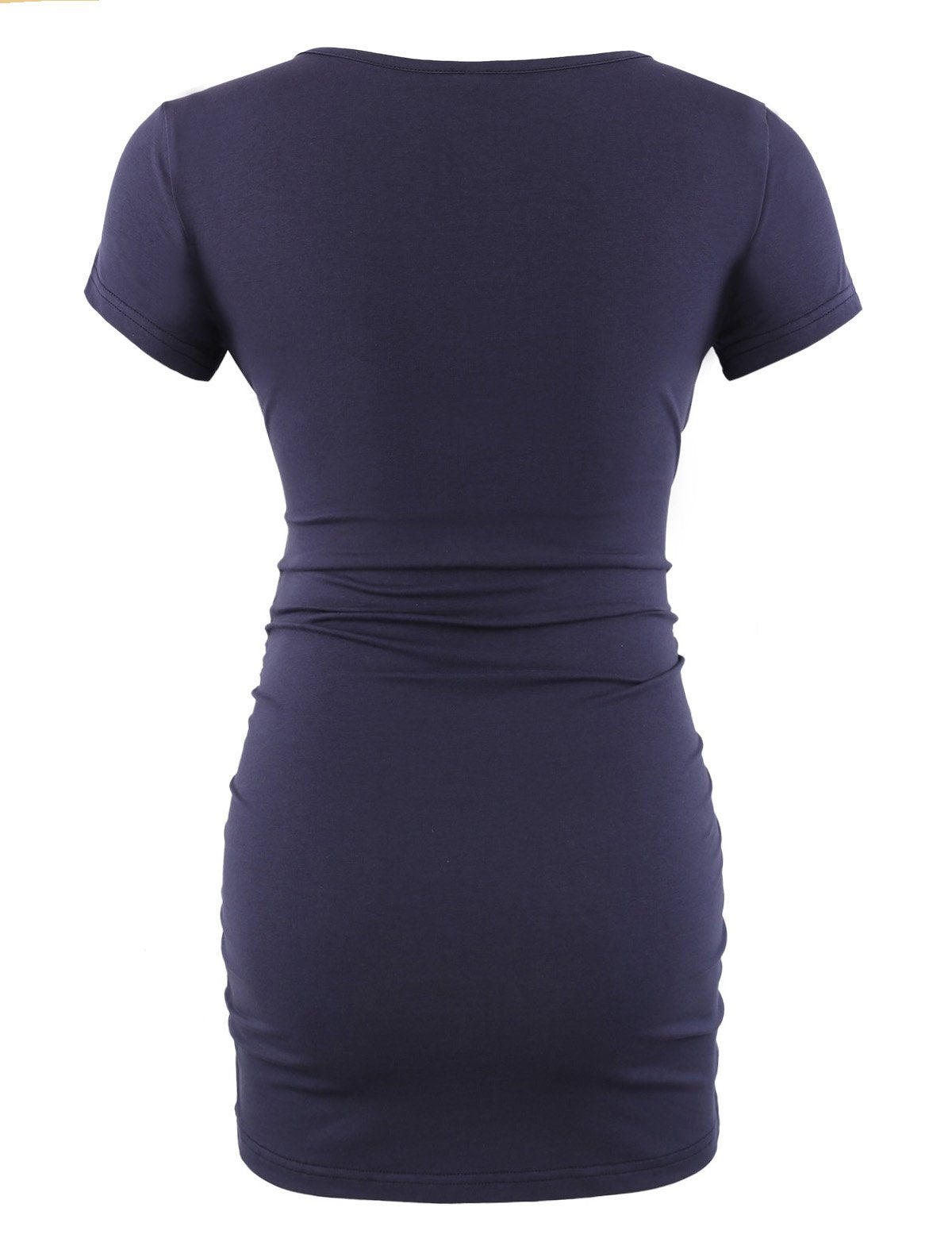 Peauty White Maternity Tops  for Women Side Ruched T Shirts