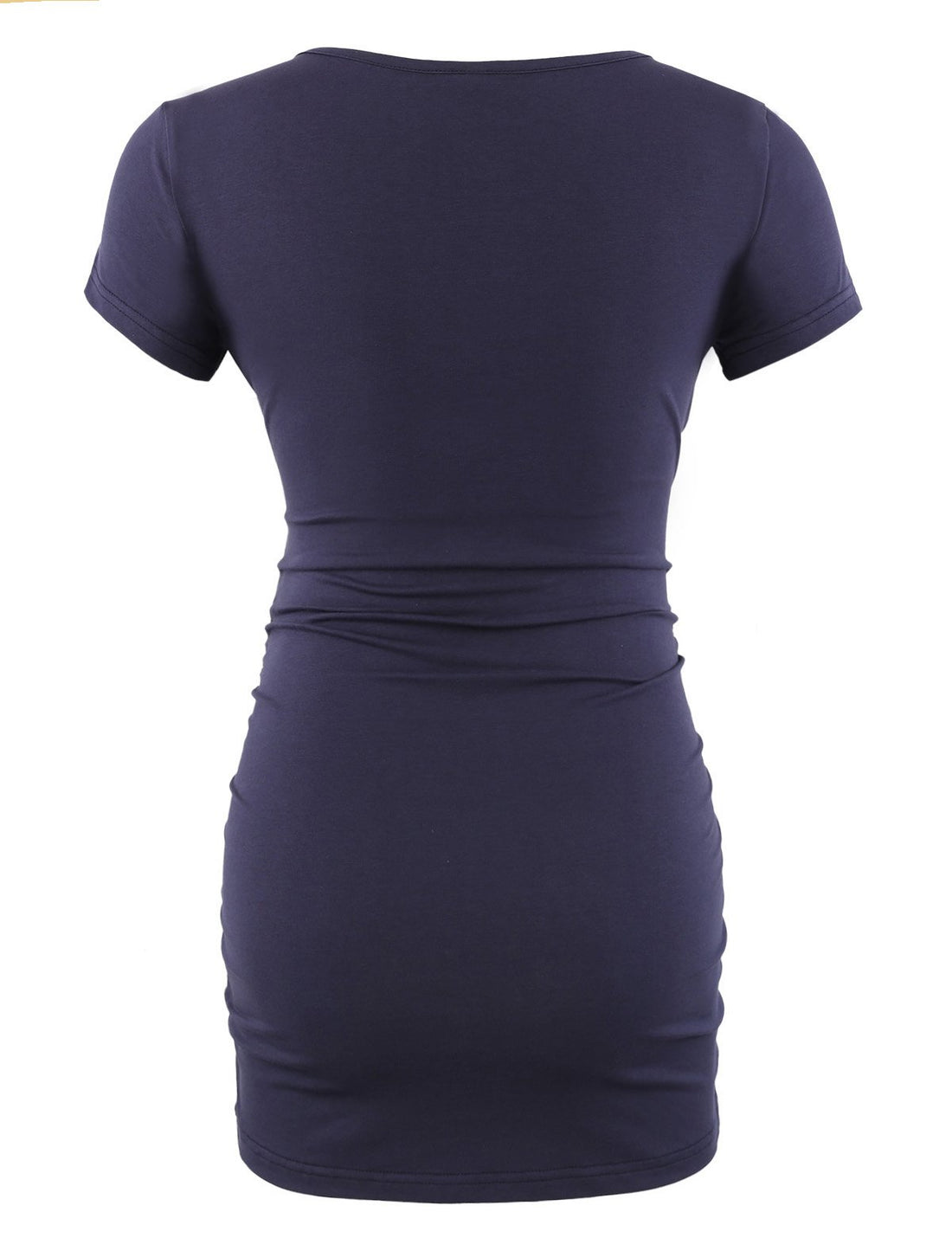 Peauty White Maternity Tops  for Women Side Ruched T Shirts