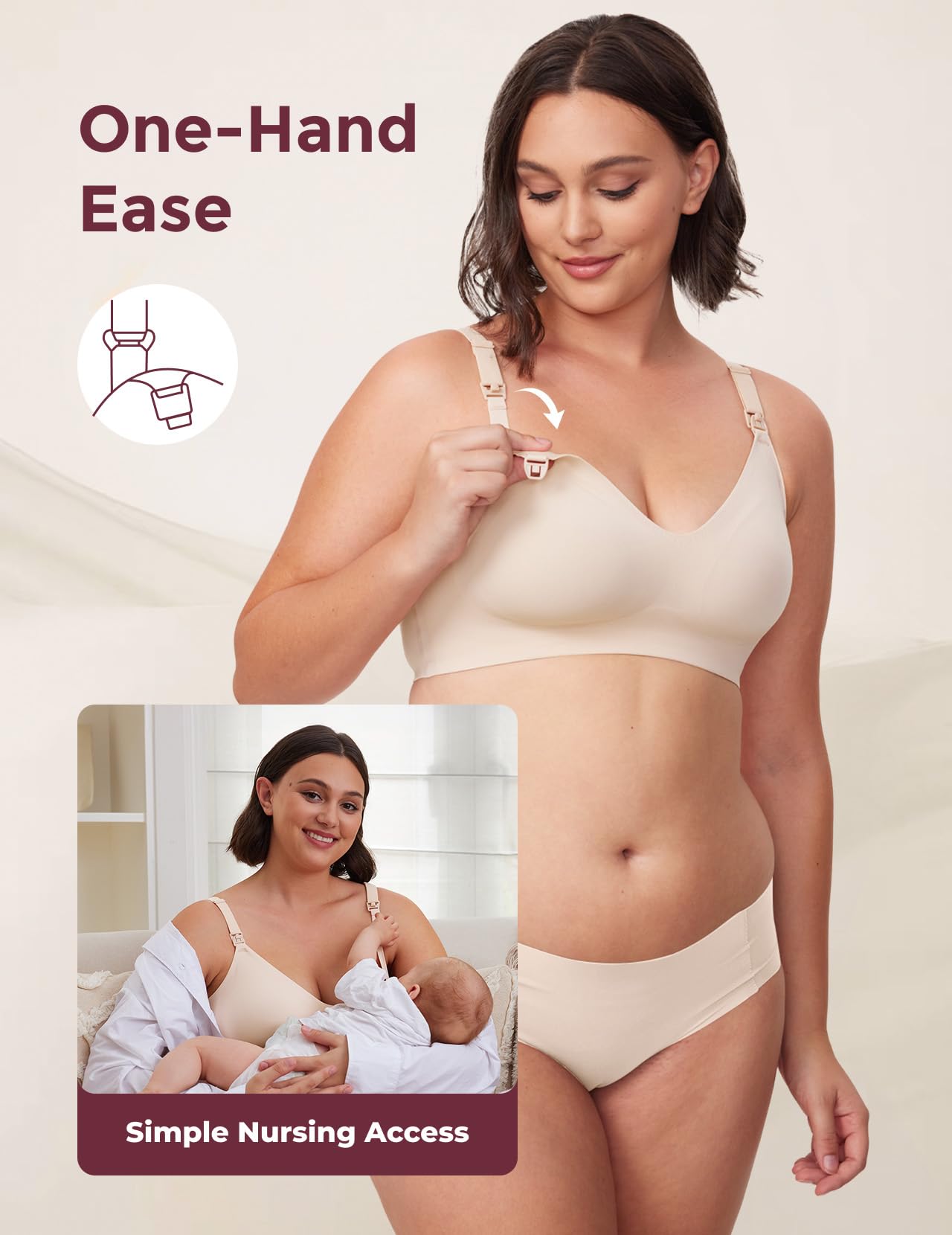 Momcozy Seamless Nursing Bra for Women 2 Pack
