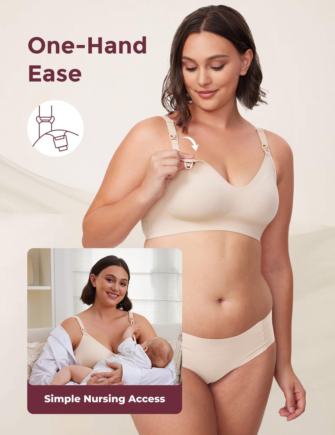 Momcozy Seamless Nursing Bra for Women 2 Pack