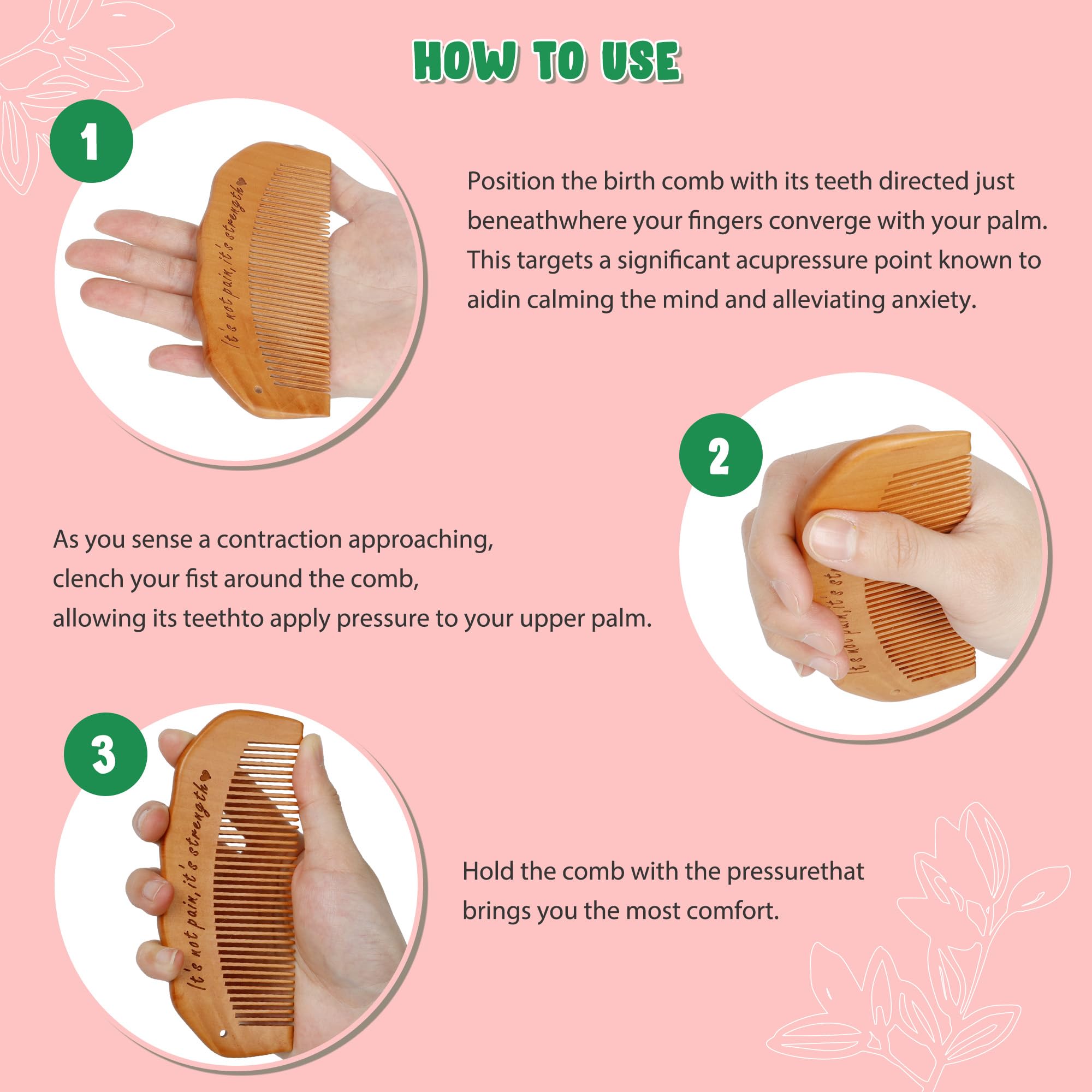 Arrozon Birth Comb for Women Labor