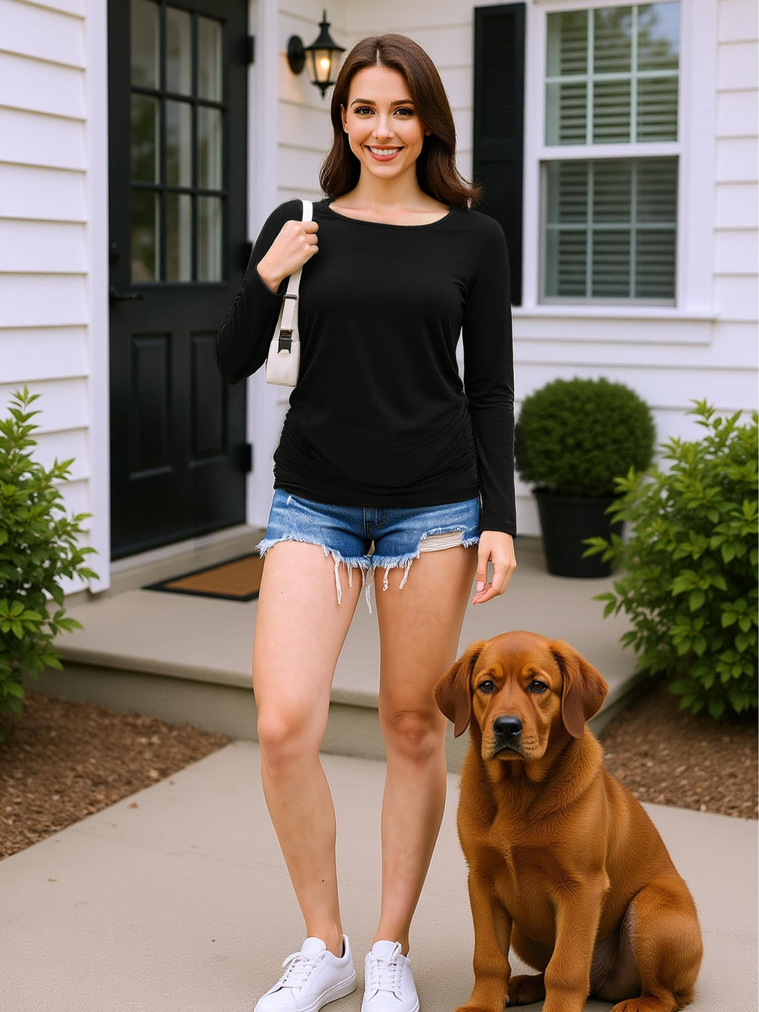 MIRAZEN 3 Pack Maternity Shirts Long Sleeve for Women