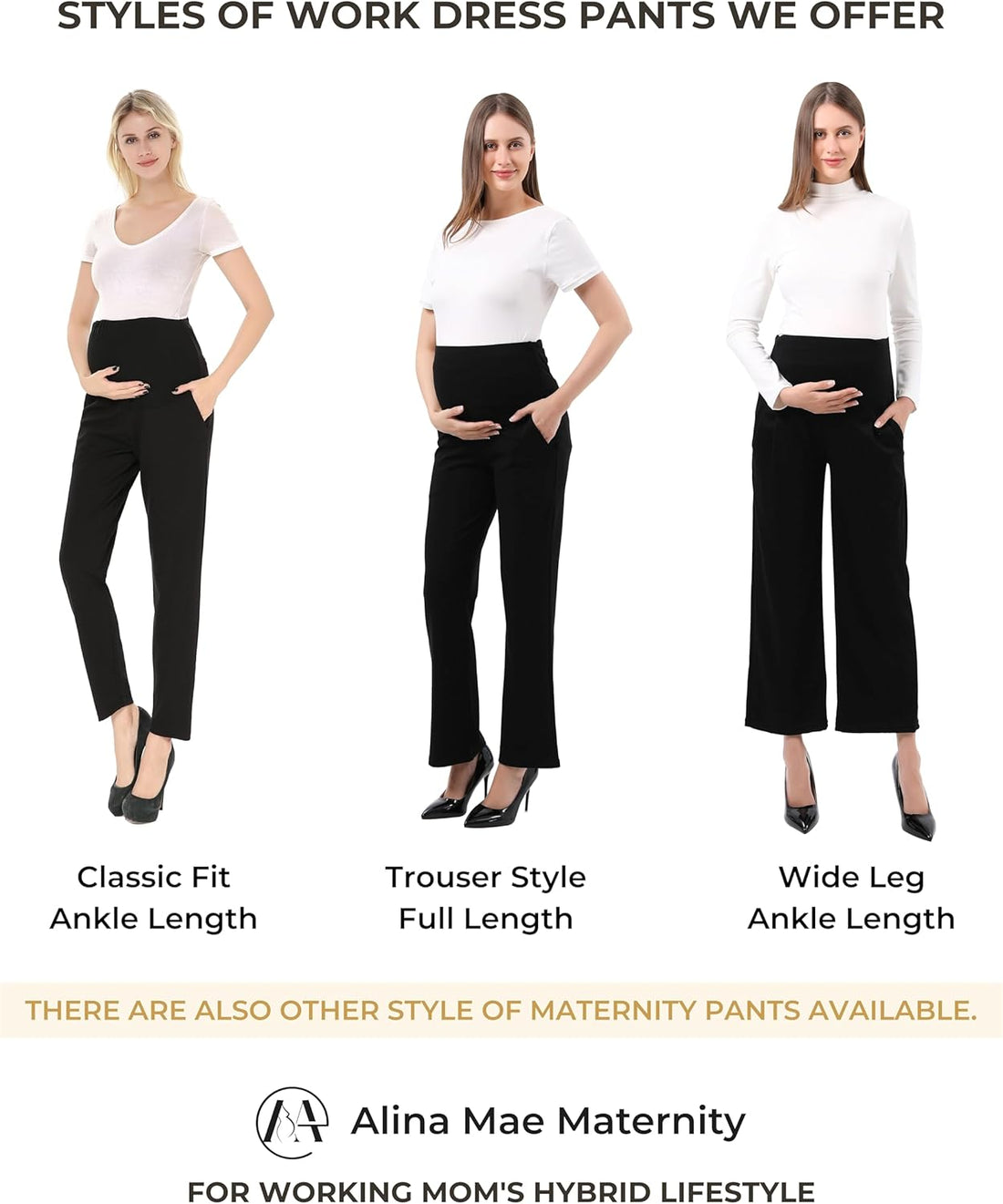 Maternity Pants Work Over The Belly with Pockets